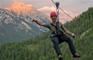 Zipline a San Vigilio di Marebbe nell'area Plan de Corones