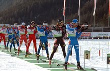 Biathlon uomini nell'area Plan de Corones